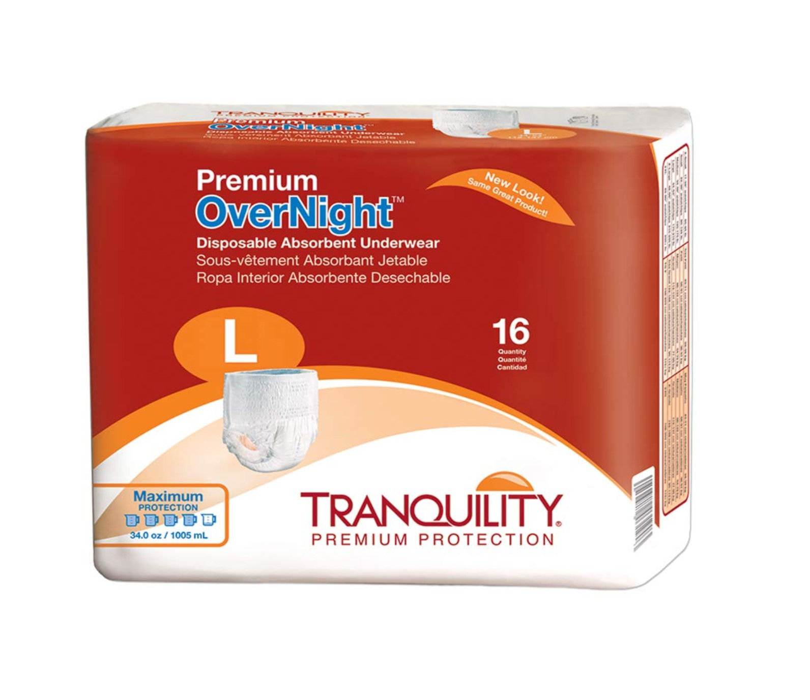 Tranquility Premium Overnight Disposable Absorbent Underwear