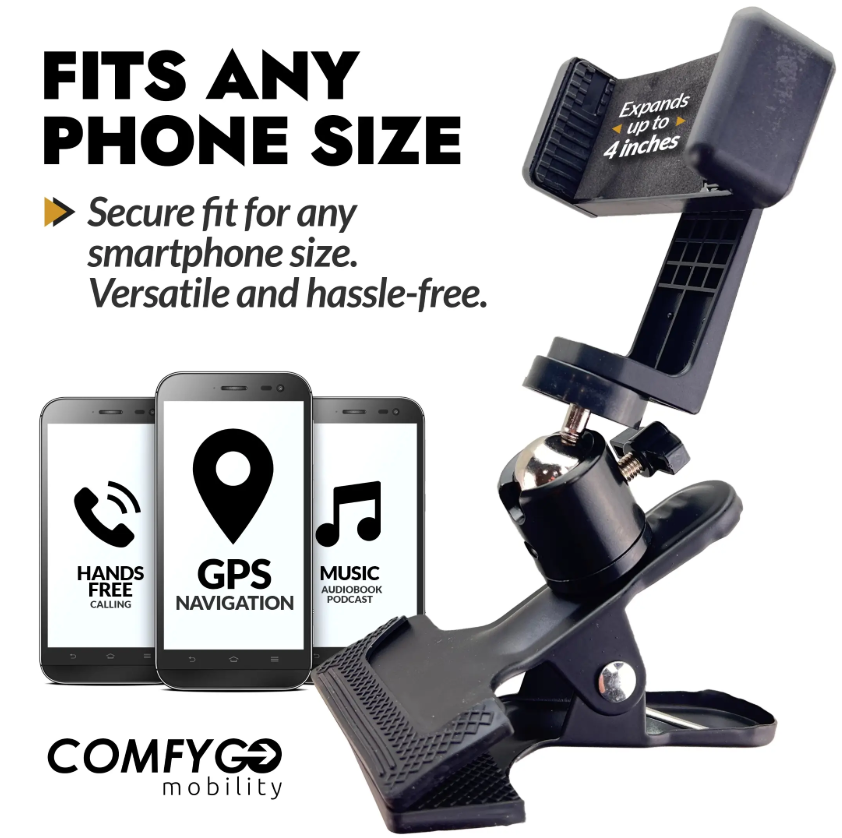 Thumbnail: Universal Phone Holder for Foldable Electric Wheelchair for Travel