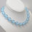 Thumbnail: Vintage 1950s Signed Crown Trifari Light Blue Beaded Necklace