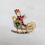 Thumbnail: Vintage 1960s Signed Hobe Rhinestone Santa Claus in His Sleigh Brooch