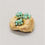 Thumbnail: Vintage 1960s Signed Pauline Rader Faux-Turquoise Beaded Brooch