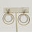 Thumbnail: Vintage 1960s Signed Napier Clear Rhinestone Hoops Clip Earrings
