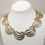 Thumbnail: Vintage Signed Monet Goldtone Link Necklace, 1954 Ad Piece