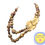 Thumbnail: Vintage 1980s Signed Givenchy Goldtone Beaded Leaf Necklace