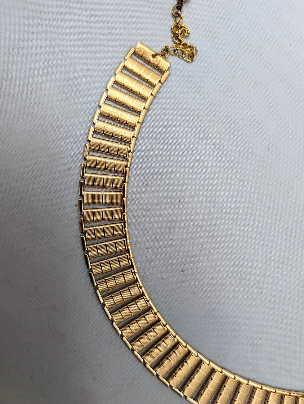 Thumbnail: Vintage 1970s Signed Napier Goldtone Collar Necklace