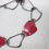 Thumbnail: Vintage Signed Monet Modernist Red Enamel Necklace