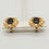 Thumbnail: Vintage 1970s Signed Napier Modernist Faux-Onyx & Faux-Pearl Clip Earrings