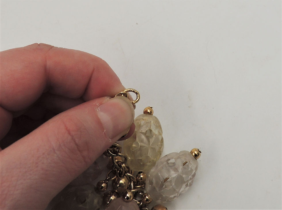 Thumbnail: Vintage 1960s Napier Pastel Charm Bracelet