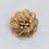 Thumbnail: Vintage 1960s Signed Castlecliff Goldtone & Clear Rhinestone Flower Brooch