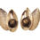 Thumbnail: Vintage Napier Modernist Brown Moonglow Leaves Clip Earrings