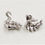 Thumbnail: Vintage Boucher Rhodium Plated Rhinestone Clip Earrings, c1961