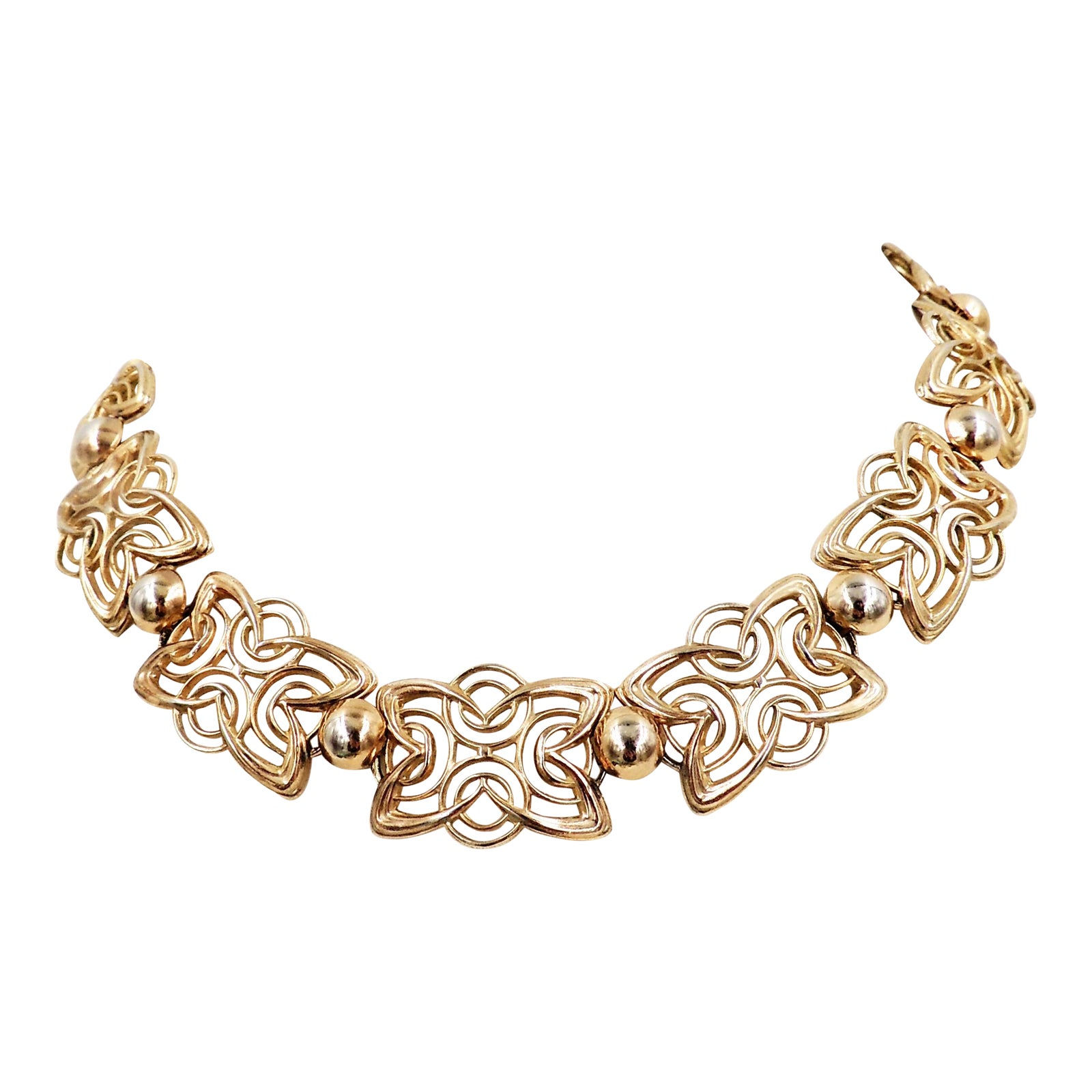 1950s Napier Modernist Goldtone Necklace