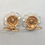 Thumbnail: Vintage 1960s Signed Napier Goldtone Filigree Aurora Borealis Clip Earrings