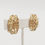 Thumbnail: Vintage 1960s Napier Asian Inspired Goldtone Clip Earrings