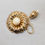 Thumbnail: Vintage Signed Napier Goldtone Yellow Cabochon Flower & Bud Brooch