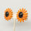 Thumbnail: Vintage Signed Napier Book Piece Orange & Black Daisy Clip Earrings