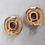 Thumbnail: Vintage 1980s Signed Henkel & Grosse Goldtone Faux-Amethyst Clip Earrings