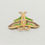 Thumbnail: Vintage Signed Napier Green Enamel Butterfly Brooch, c1971 Ad Piece