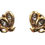 Thumbnail: Early 1950s Mazer Goldtone Clear Rhinestone Clip Earrings