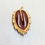 Thumbnail: Vintage C1966 Signed Napier Book Piece Goldtone Red Resin Leaf Brooch