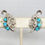 Thumbnail: Vintage Signed Crown Trifari Alfred Philippe Design Faux-Aquamarine Clip Earring