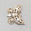 Thumbnail: Vintage 1960s Signed Napier Goldtone & White Rhinestone Butterfly Brooch