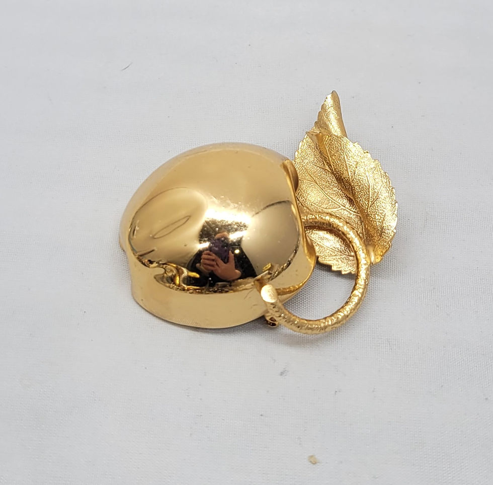 Thumbnail: Vintage Signed Napier 3d Apple "Orchard Treasure" Brooch