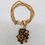 Thumbnail: Vintage 1960s Signed Napier Goldtone Faux-Topaz Grape Cluster Charm Bracelet
