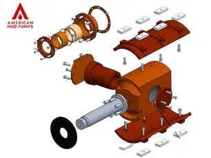 What is the purpose of the crosshead in the mud pump?