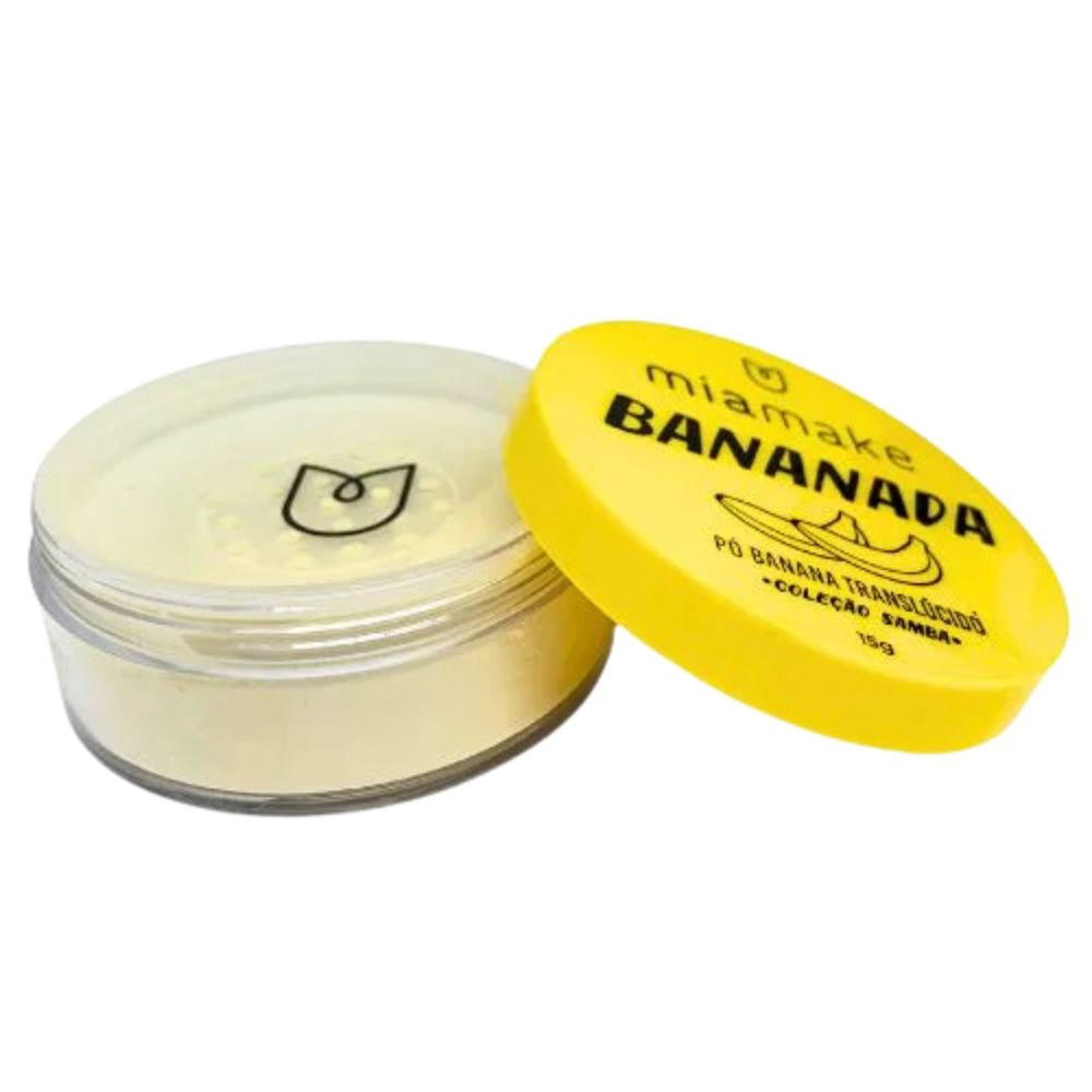 Pó Solto Banana Translucido Samba Mia Make 15g - Acabamento Aveludado