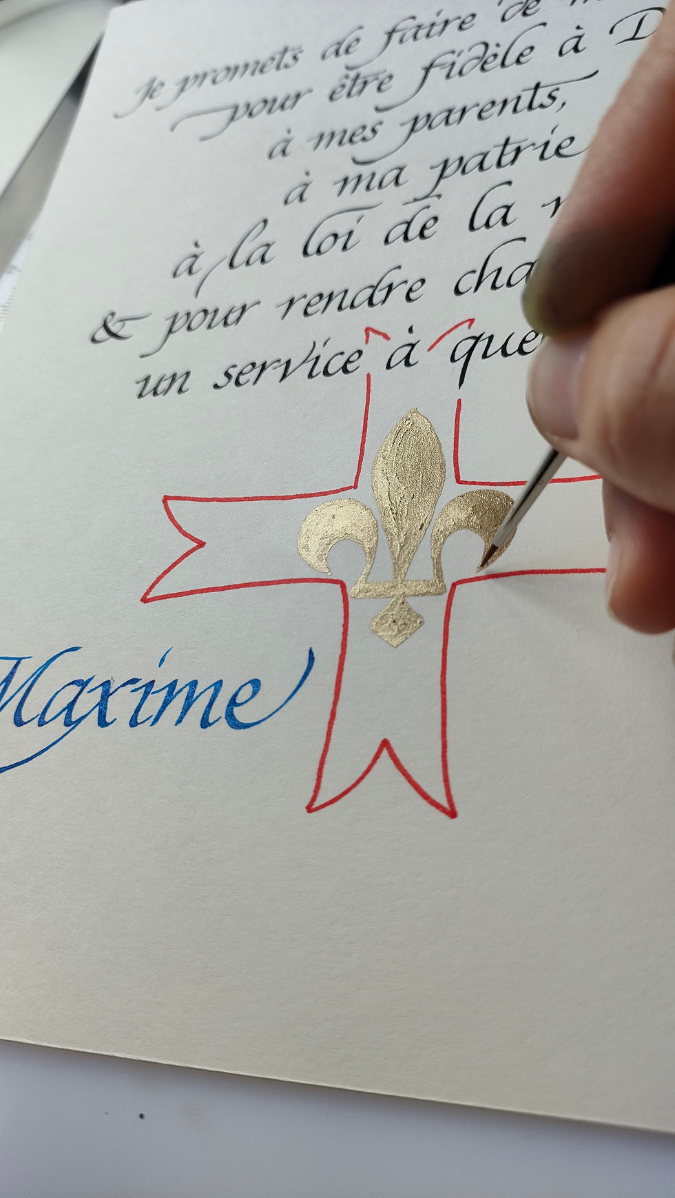Miniature : Calligraphie 100% fait main