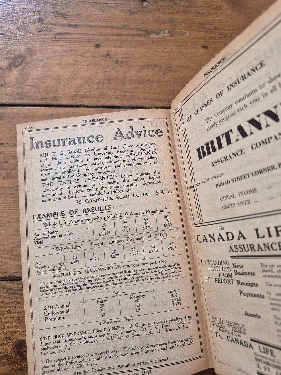 Thumbnail: Whitaker's Almanac 1939