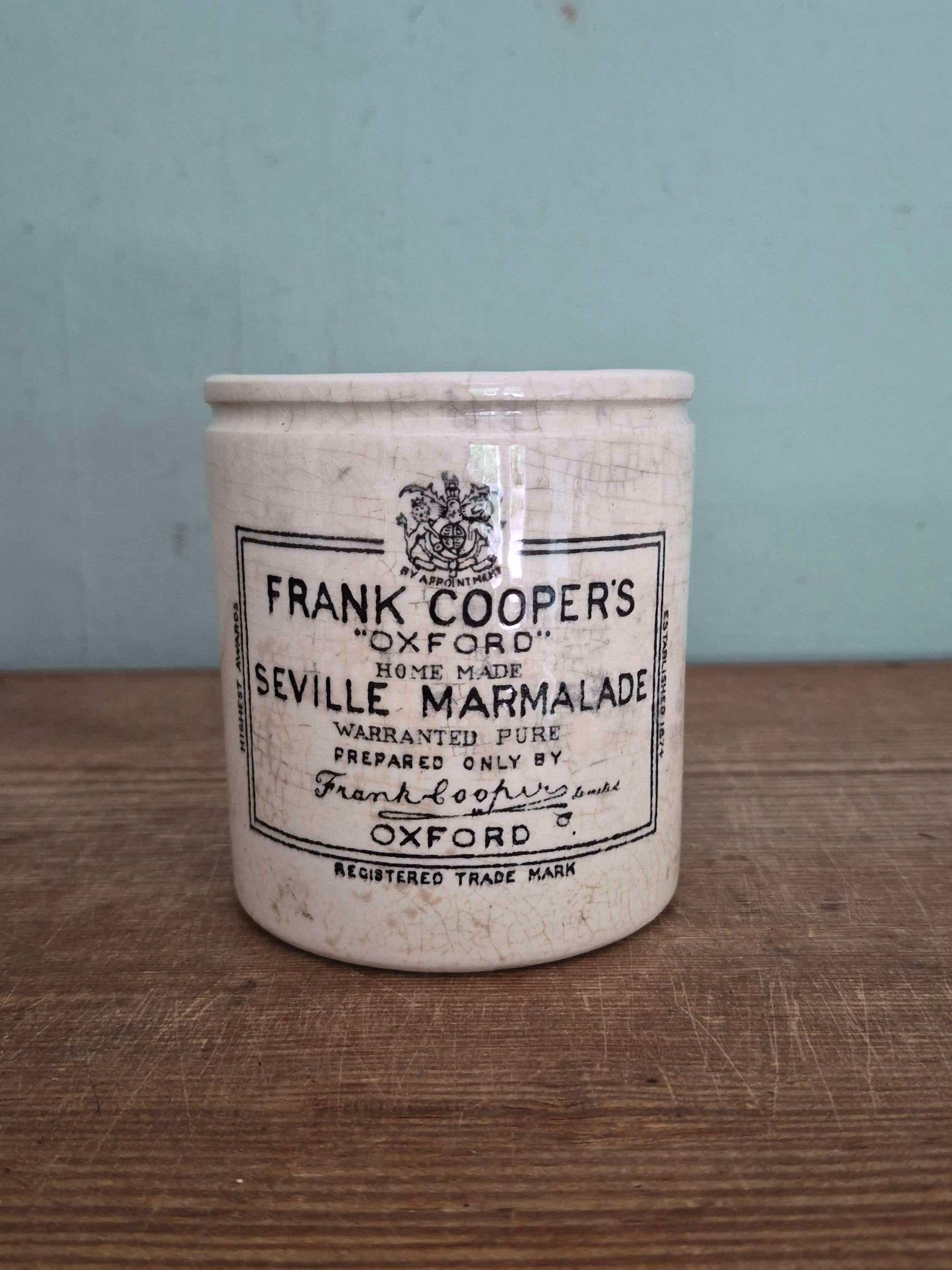 Antique Frank Cooper Marmalade Pot