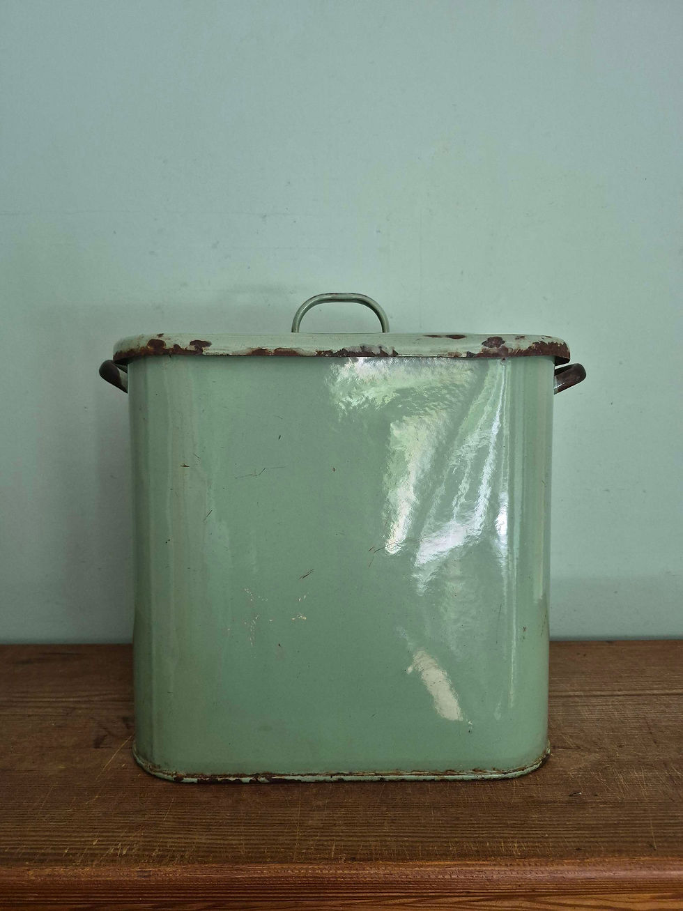 Thumbnail: Vintage Enamel Bread Bin