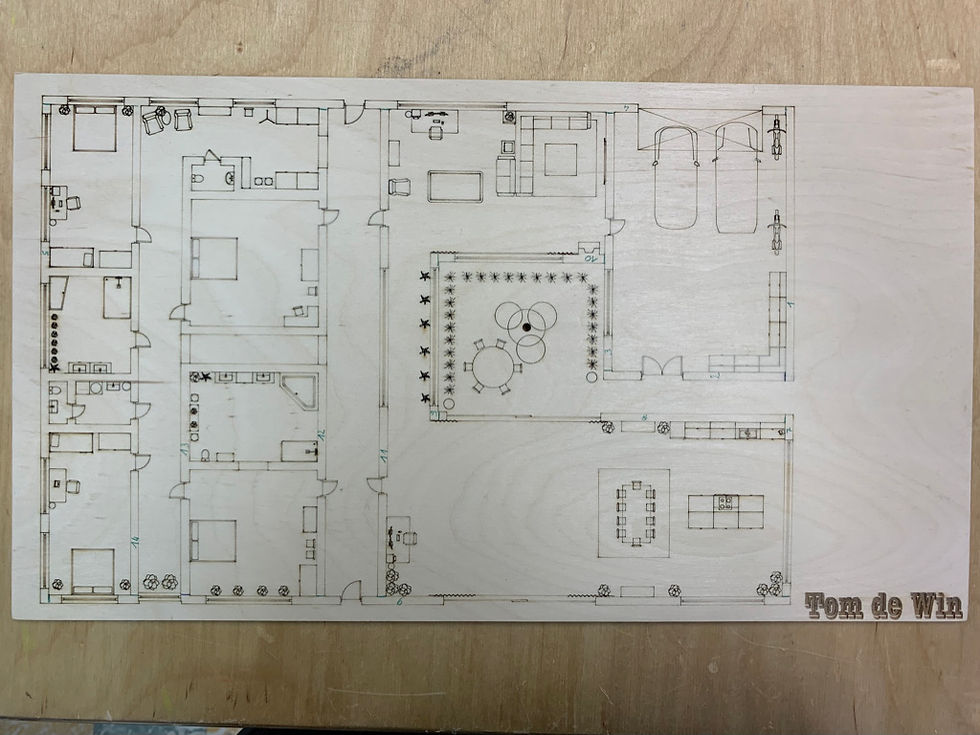 Plattegrond gelaserd