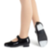 Girls Black Velcro Tap Shoes