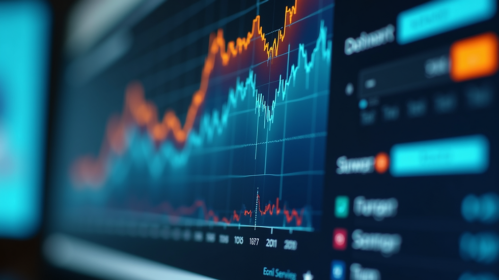 Close-up view of a digital marketing dashboard showing analytics and social media metrics
