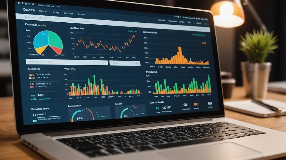 Eye-level view of a website analytics dashboard