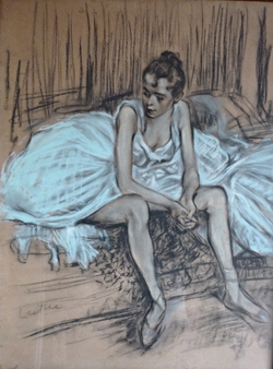 Bailarina después de la danza - Lautrec