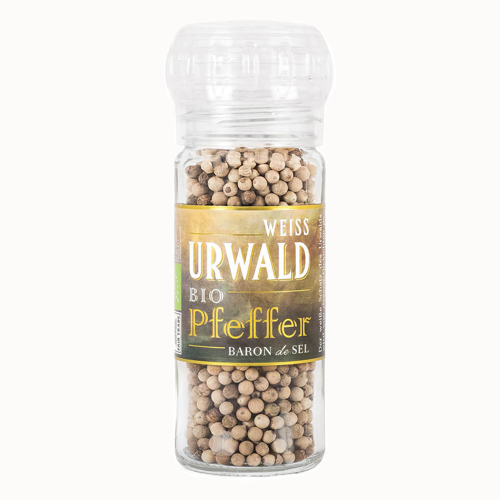 Pfeffermühle mit weißem Urwald Pfeffer