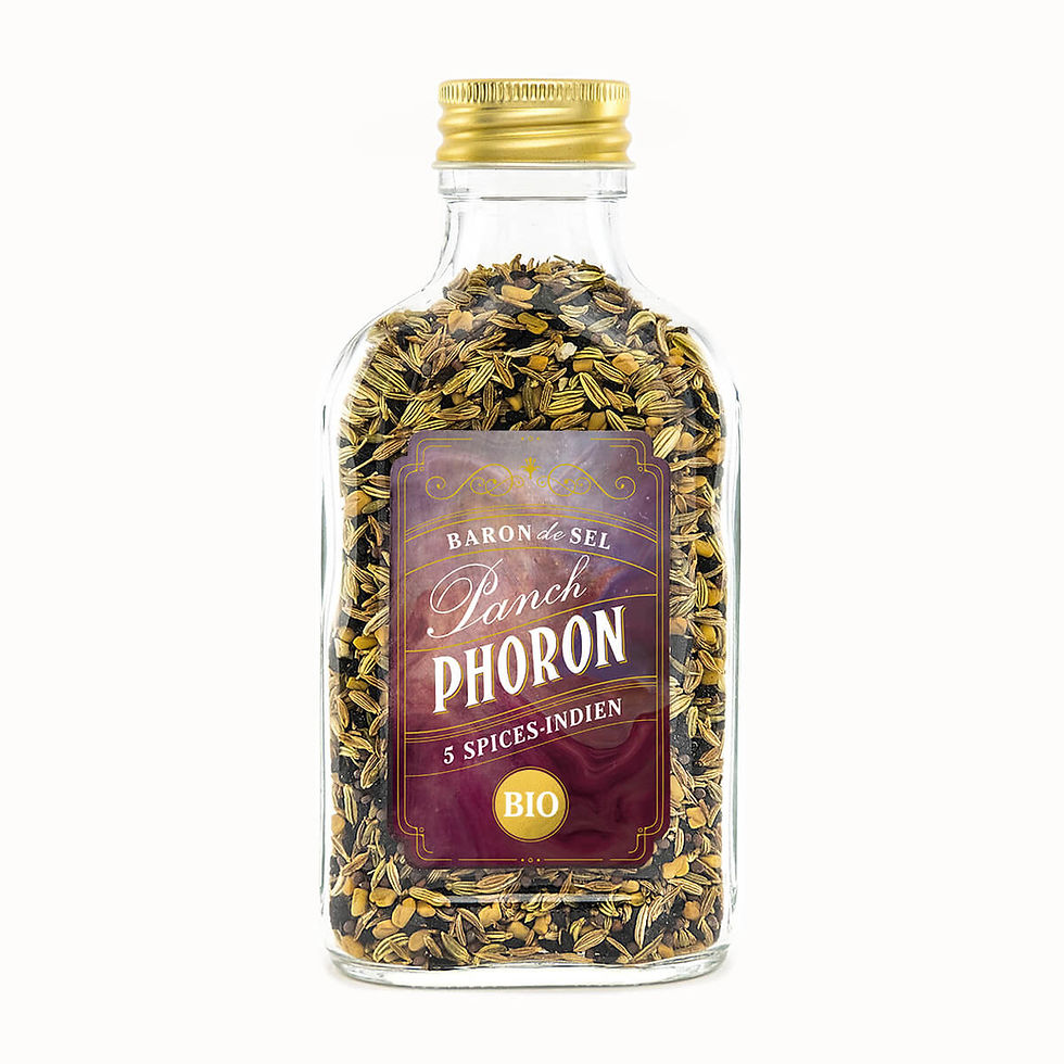 Panch Phoron Gewürz im Glas Flachmann