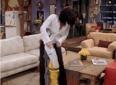 monica friends cleaning gif