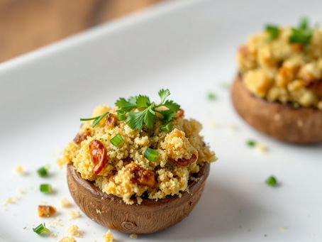 Red, White & Blue Stuffed Mushrooms