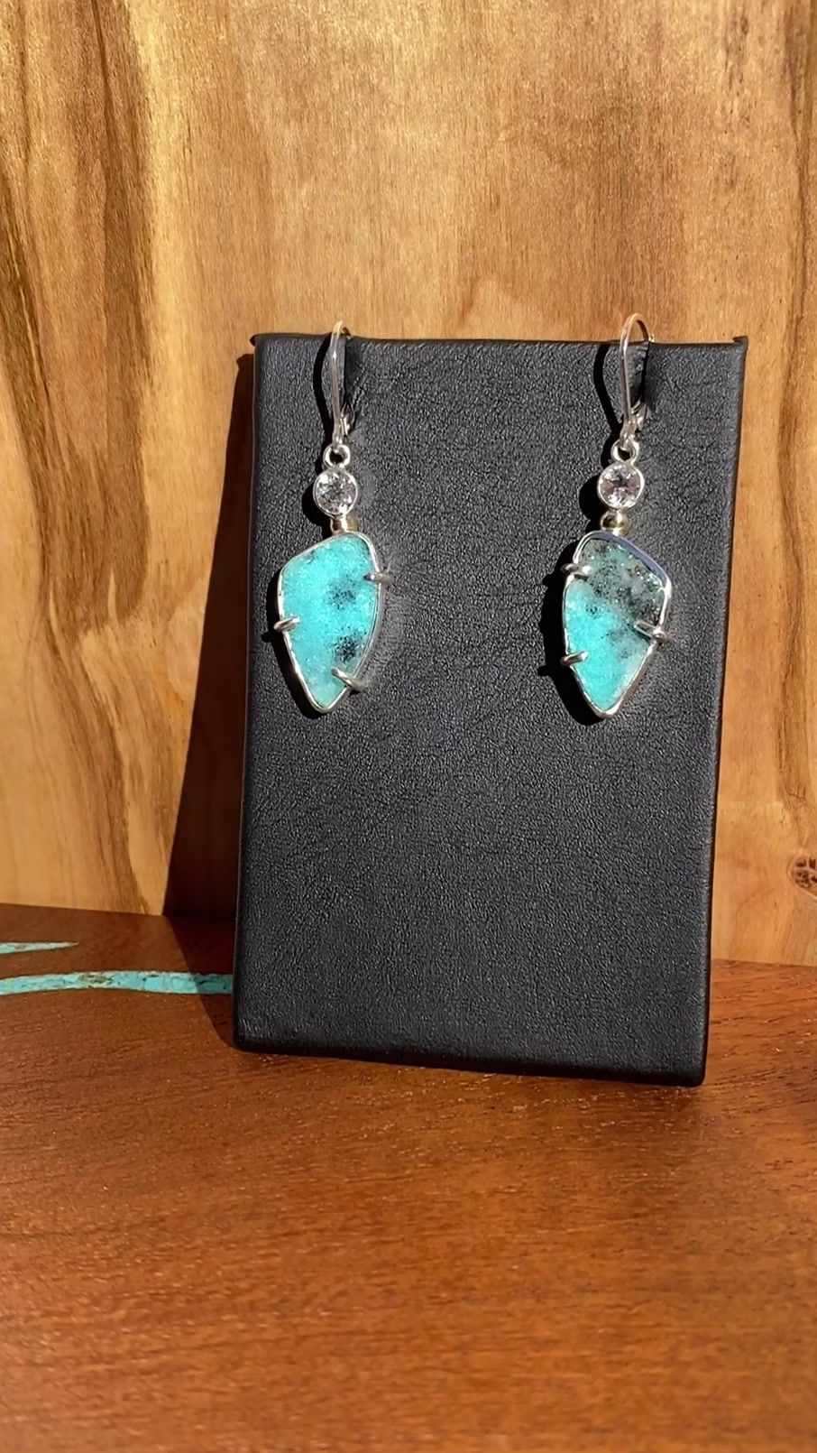 Thumbnail: Fountain Blue Water Earrings
