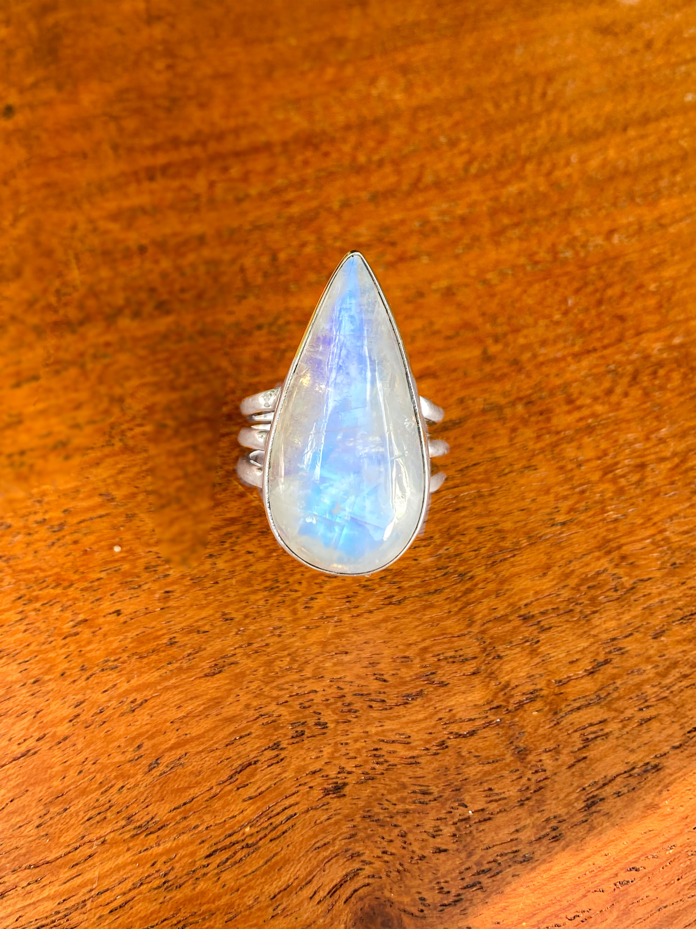 Moonstone Teardrop Ring