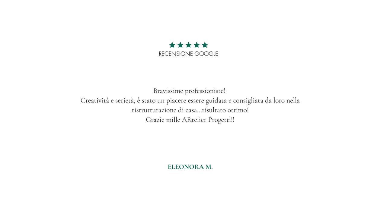 Recensione positiva: "Professionalità, cura e guida." Eleonora M.