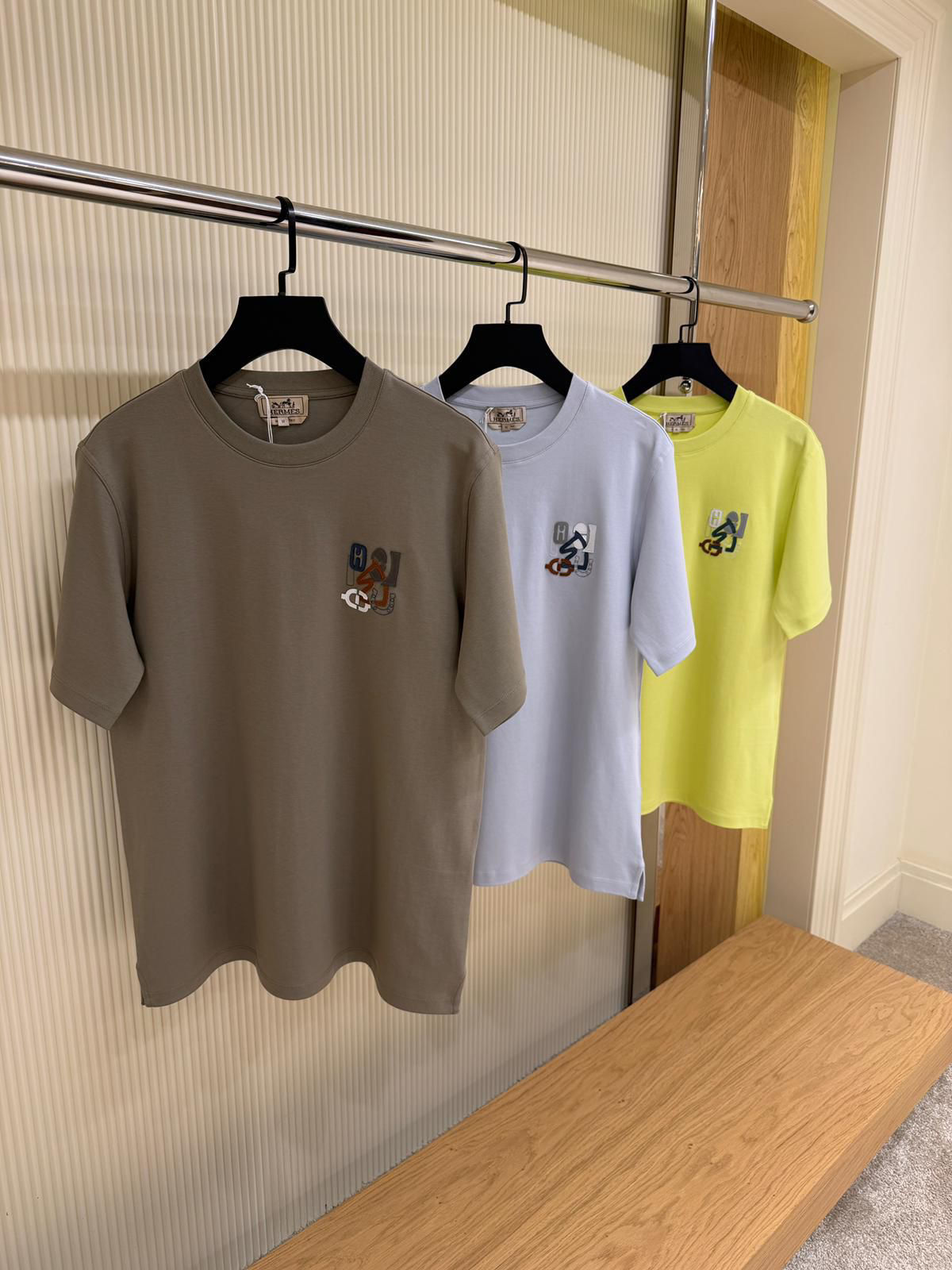 Hermes T-shirt mini patch cuir « H Puzzle »