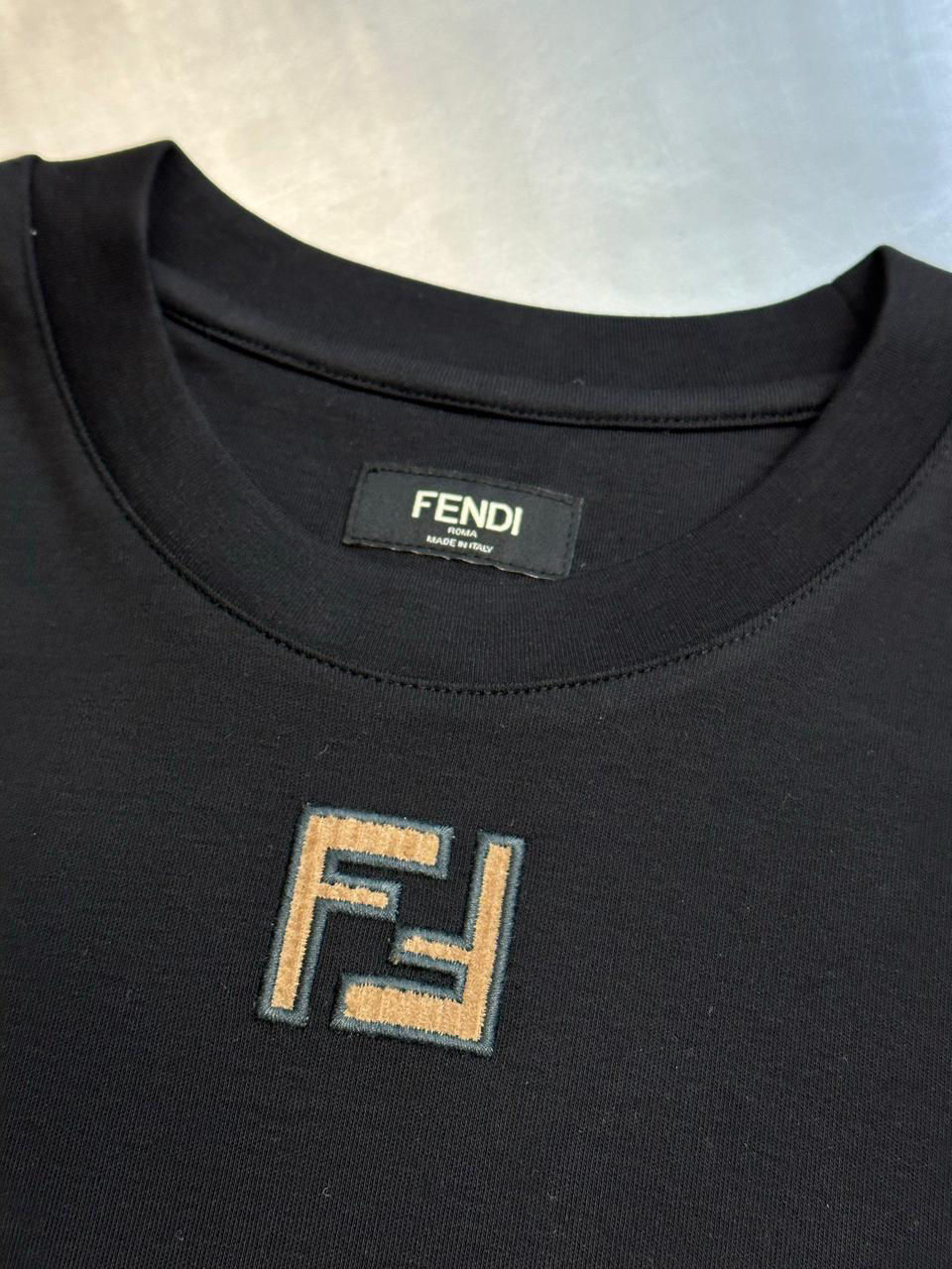 Thumbnail: Fendi T-Shirt Black cotton T-shirt