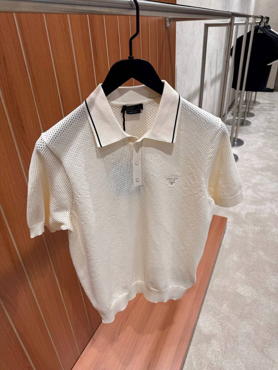 Thumbnail: Prada Silk and cotton polo shirt