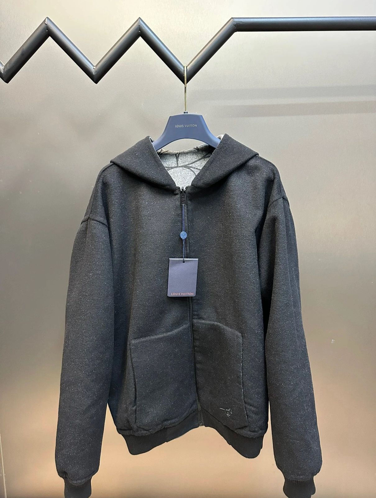 Lv Reversible Double Face Hooded Blouson